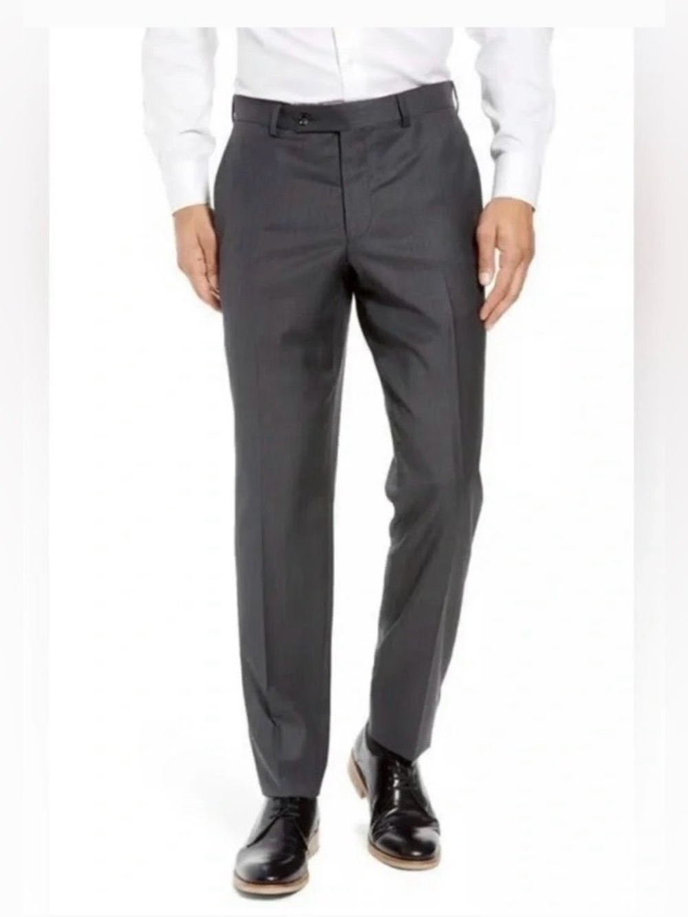 Ted Baker Men's Jarrett Charcoal Wool Dress Trousers, Sz 34